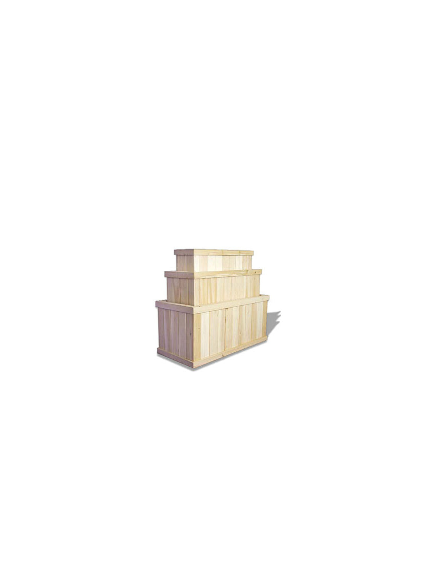 Natural Cedar Rectangular Deck Planters Decor Jamali-garden