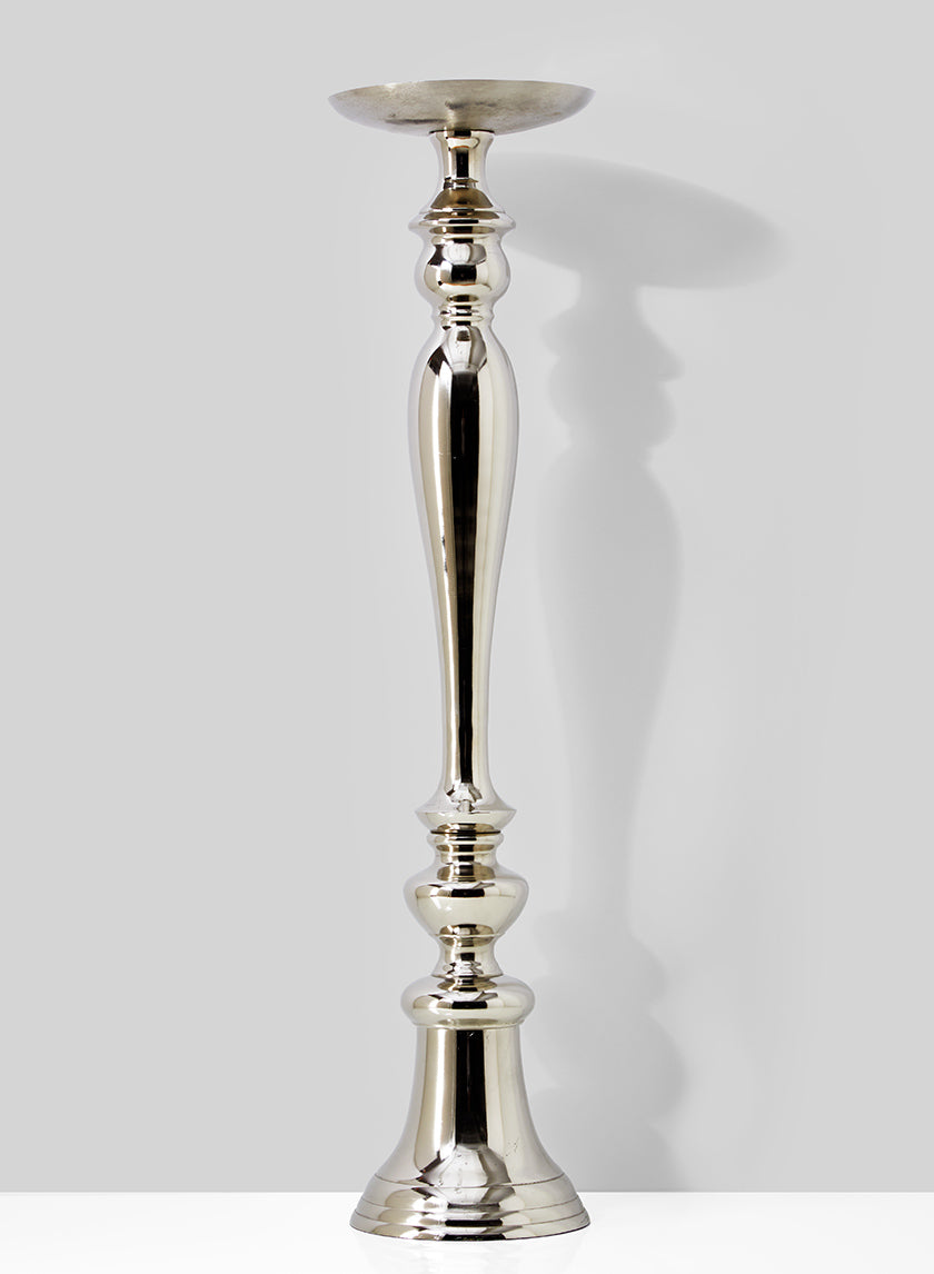 29.5in Tall Nickel Floral Stand Decor Jamali-garden
