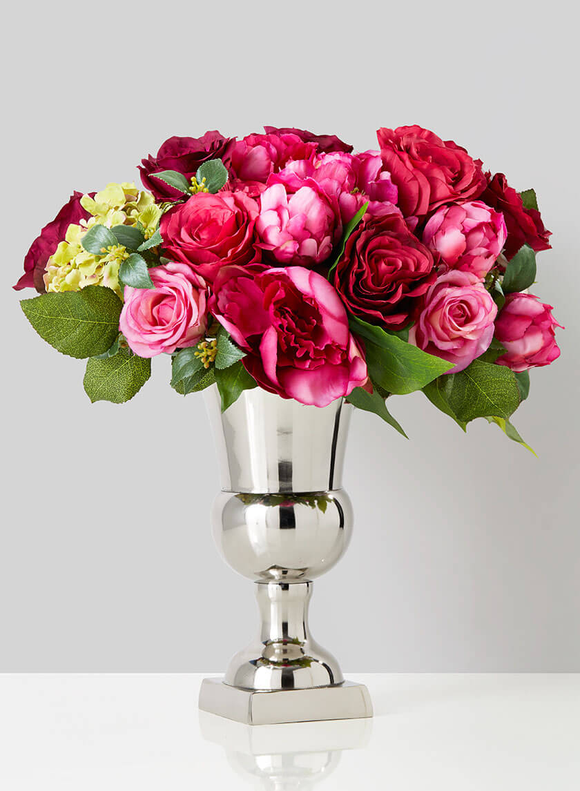 10.75in Tall Nickel Urn Decor Jamali-garden