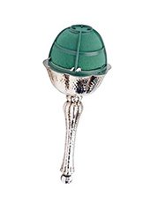 OASIS Elegant Hammered Metallic Silver Bouquet Holder Decor Jamali-garden