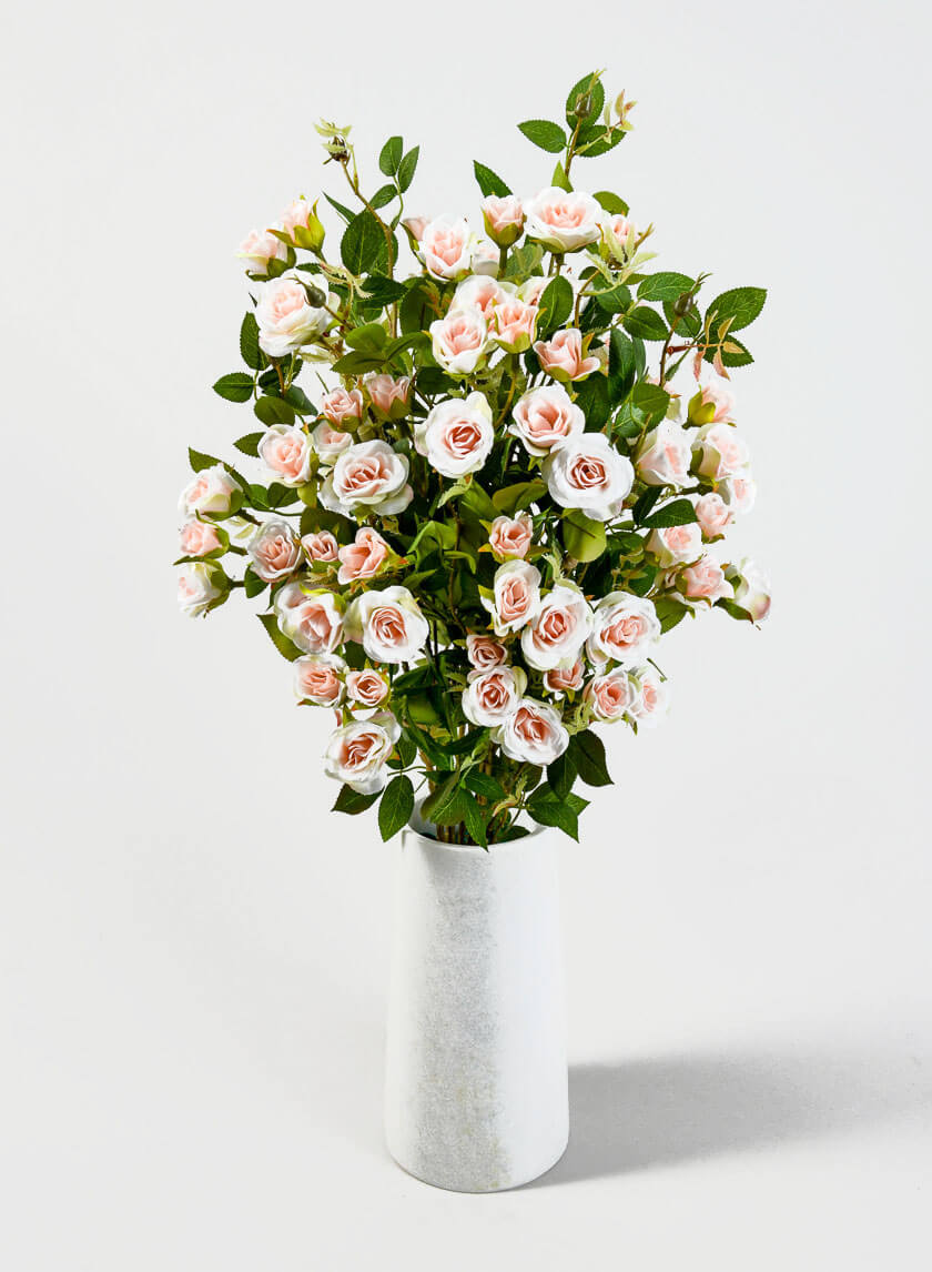 10in Tall White Marble Tuscan Column Vase Decor Jamali-garden