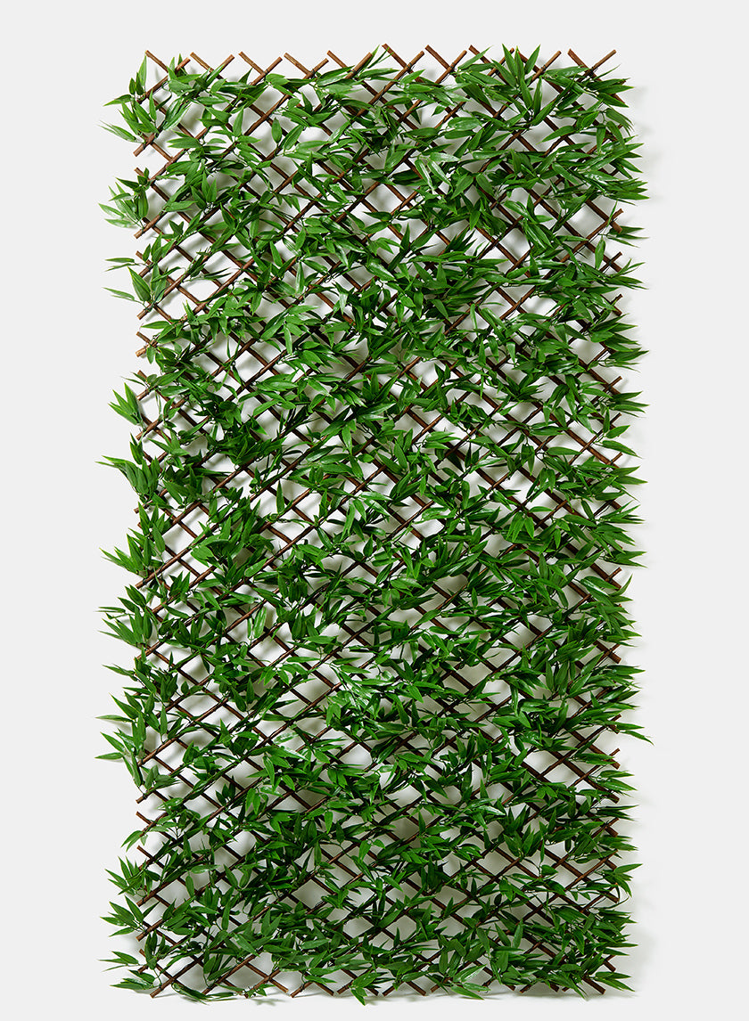 40 x 79in Bamboo Leaf Accordion Willow Fence Decor Jamali-garden