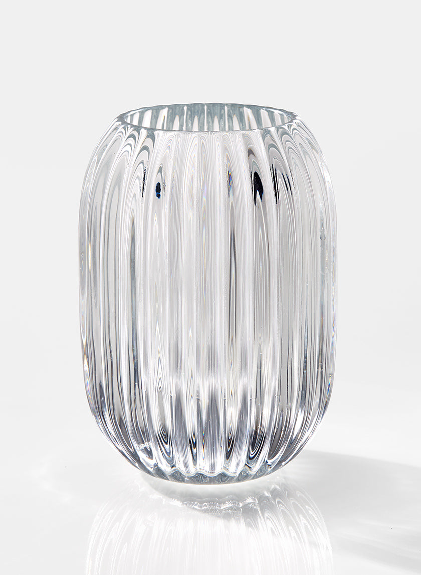 5in Tall Optical Clear Glass Votive Holder Decor Jamali-garden