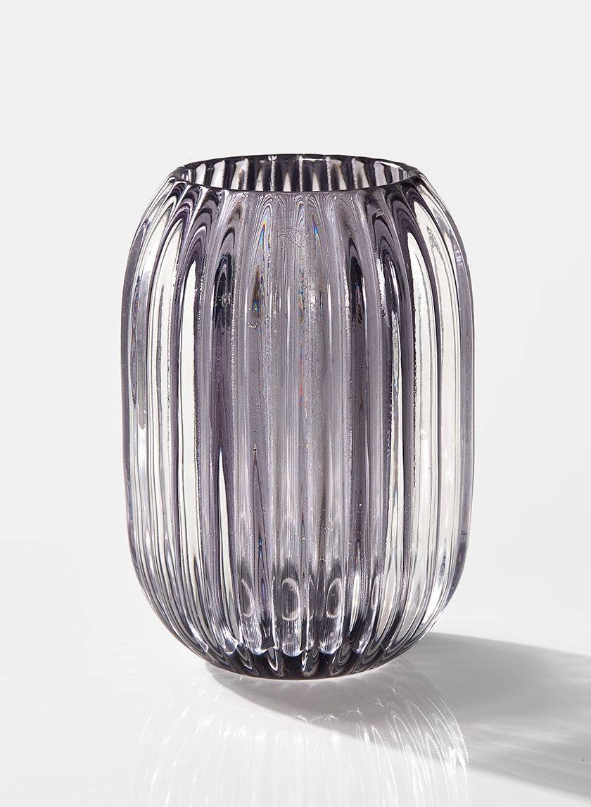 5in Tall Smoke Optical Glass Votive Holder Decor Jamali-garden