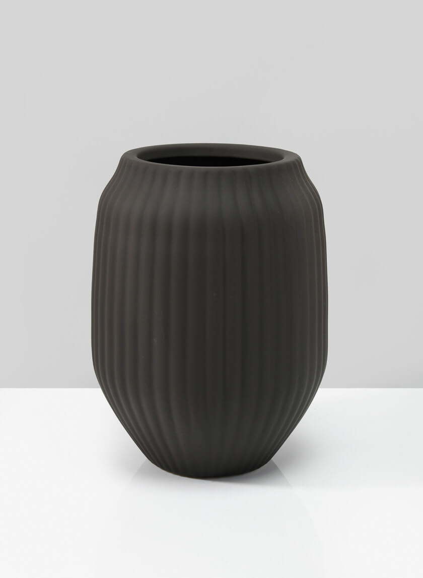 8in Tall Oslo Chocolate Vase Decor Jamali-garden