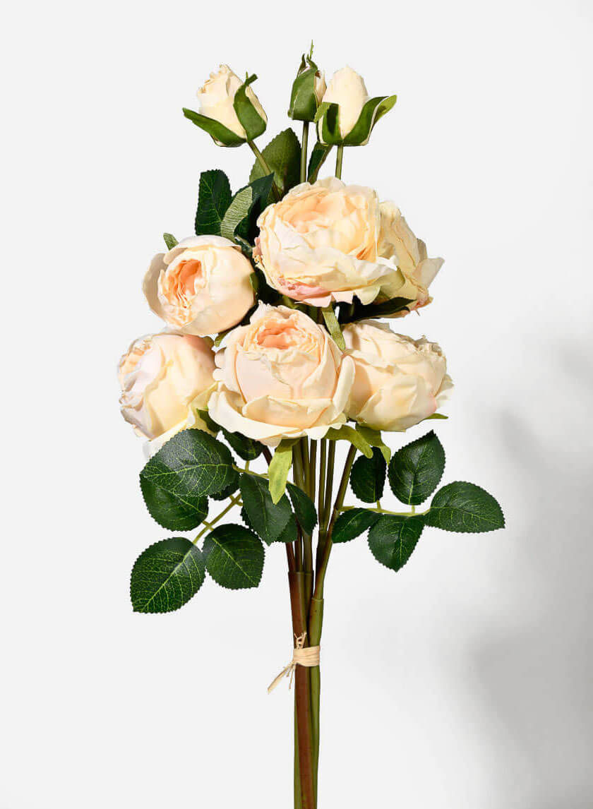 24in Long Pastel Yellow Roses Bouquet Decor Jamali-garden