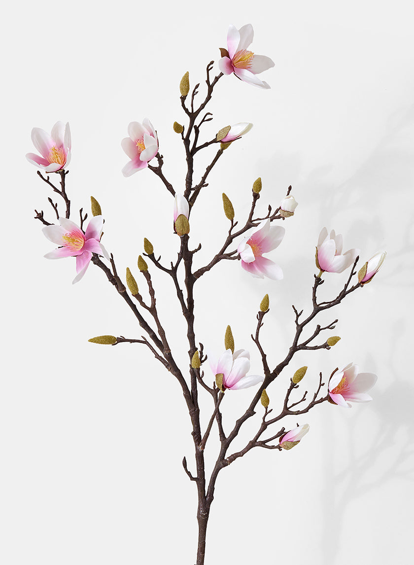 38in Long Mini Pink Magnolia Spray Decor Jamali-garden
