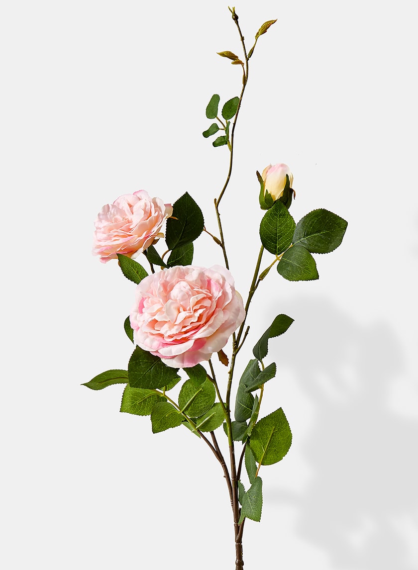 35in Long Pink Peony Rose Spray Decor Jamali-garden