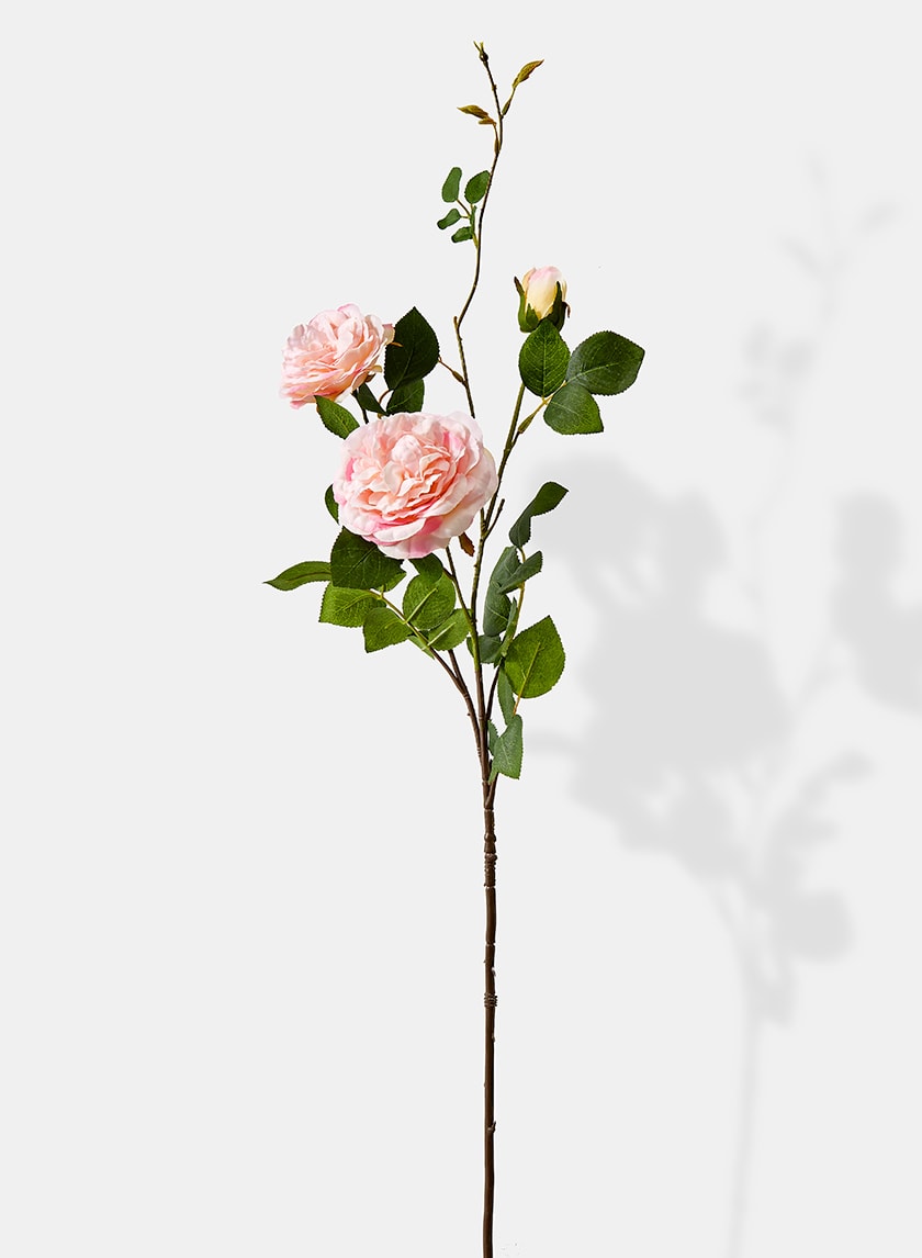 35in Long Pink Peony Rose Spray Decor Jamali-garden