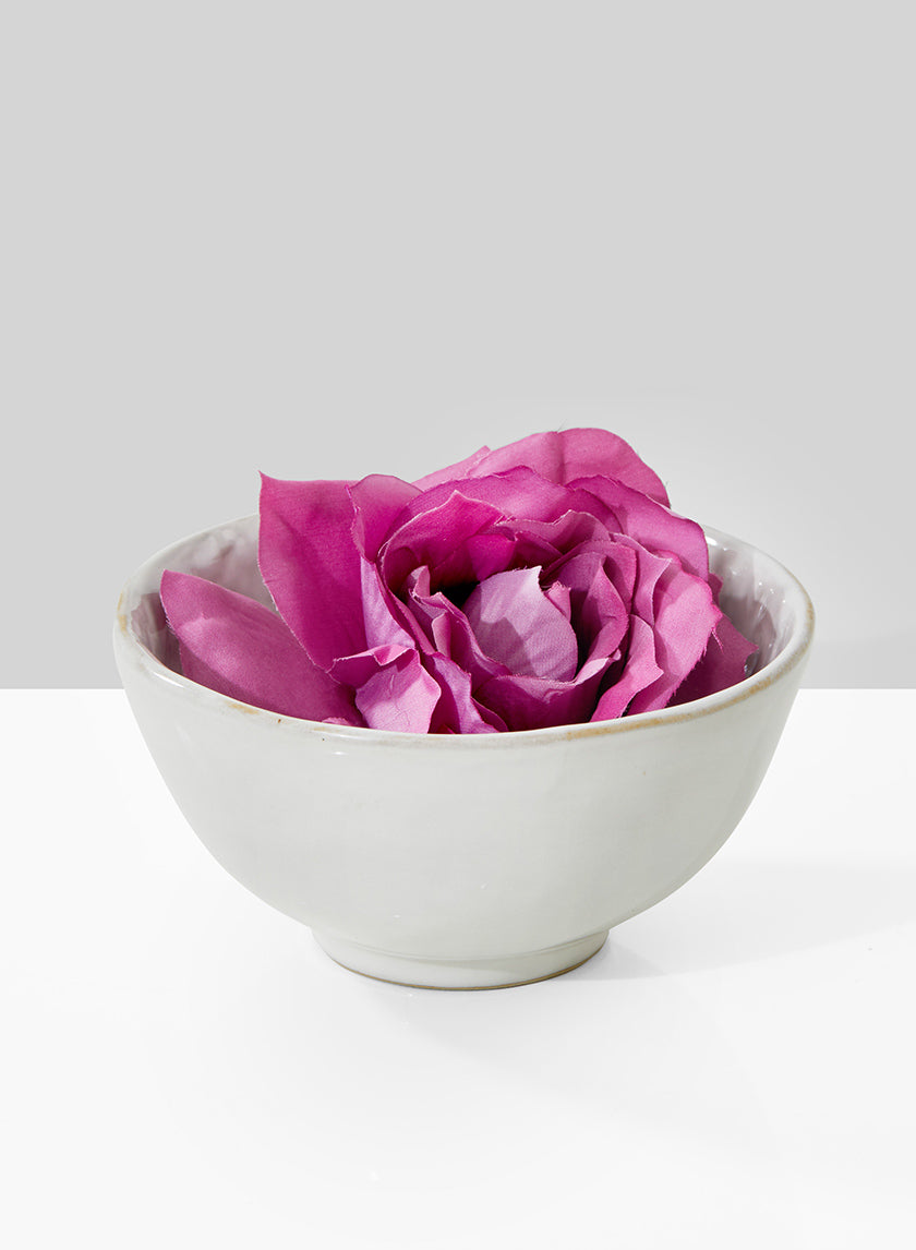 5in Wide White Ceramic Bowl Decor Jamali-garden