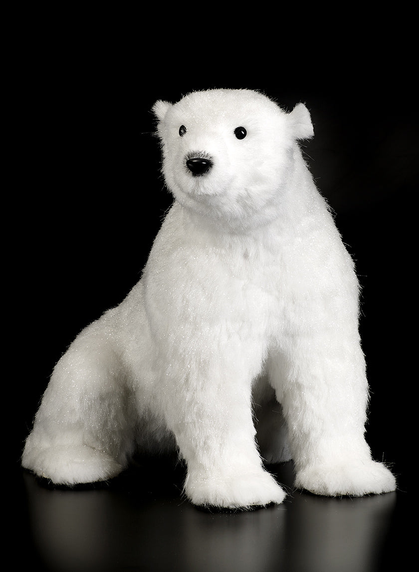 24in Tall White Polar Bear Decor Jamali-garden
