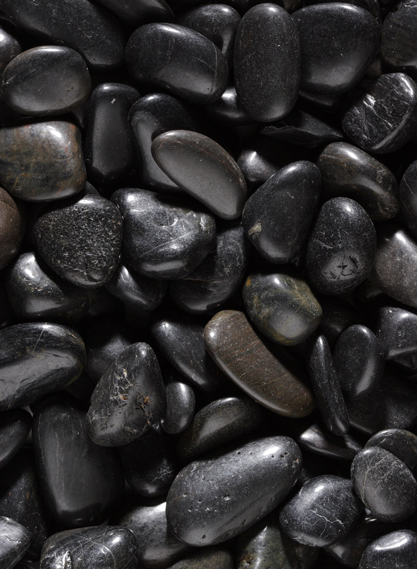 Polished Black Mini River Stones Decor Jamali-garden
