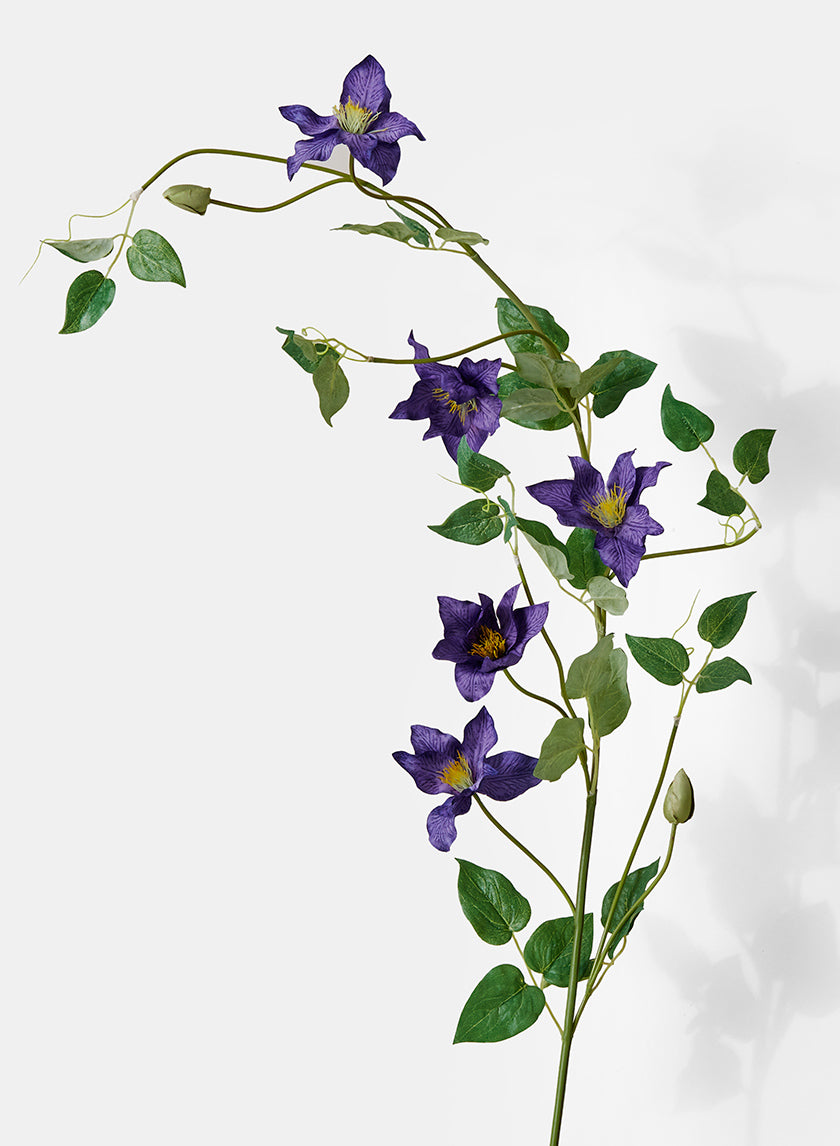 48in Long Purple Clematis Spray Decor Jamali-garden