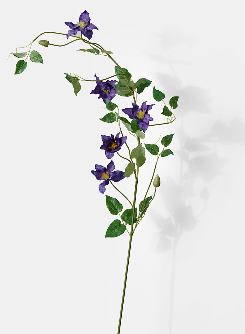 48in Long Purple Clematis Spray Decor Jamali-garden