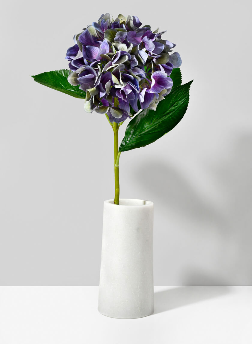 7.25in Tall White Marble Tuscan Column Vase Decor Jamali-garden