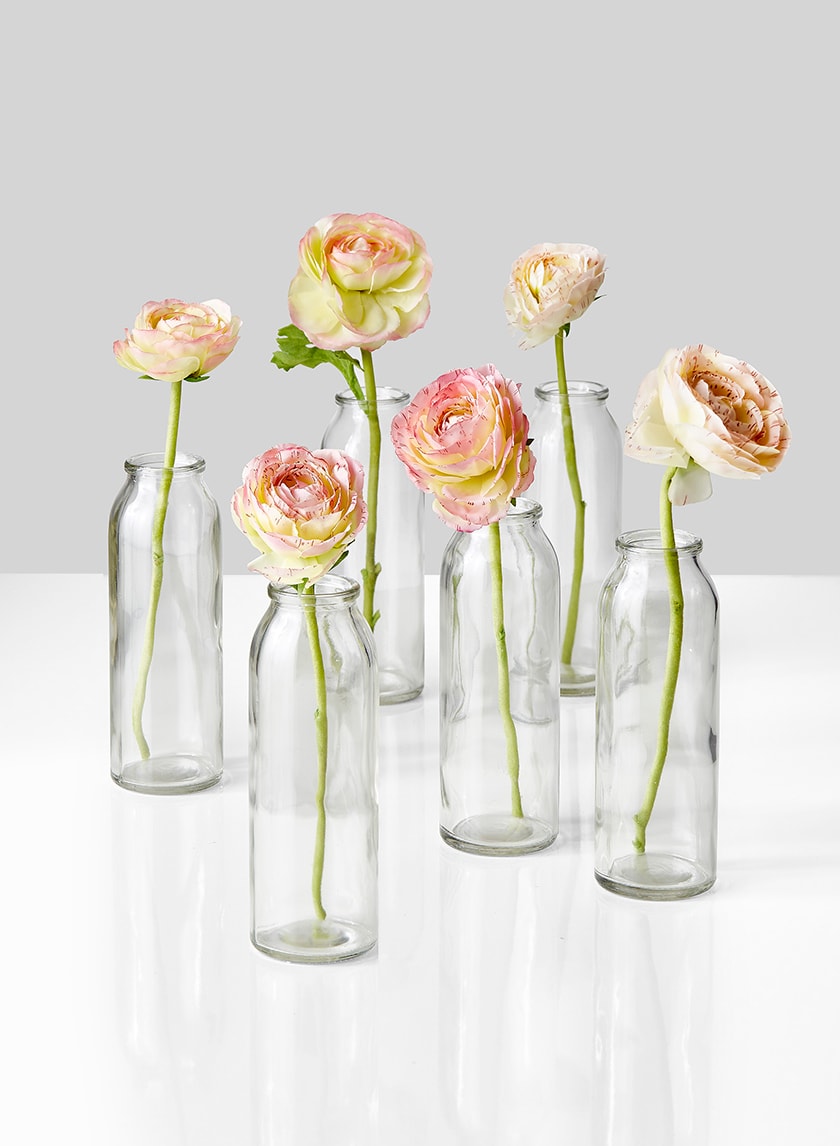 6.25in Tall Glass Bottle Vase Decor Jamali-garden