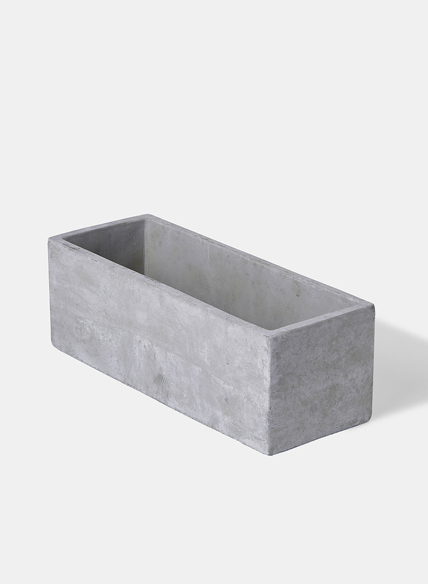12in Long Atelier Cement Flower Box Decor Jamali-garden