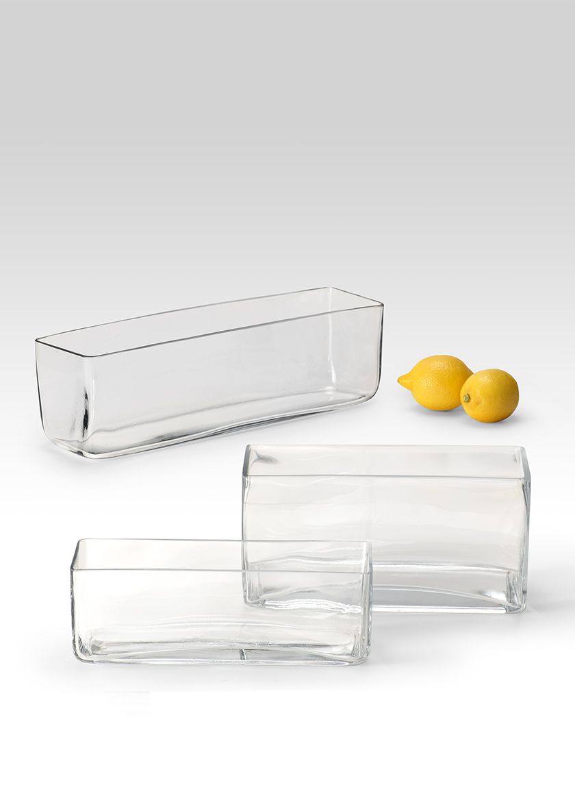 Rectangular Clear Glass Vases Decor Jamali-garden