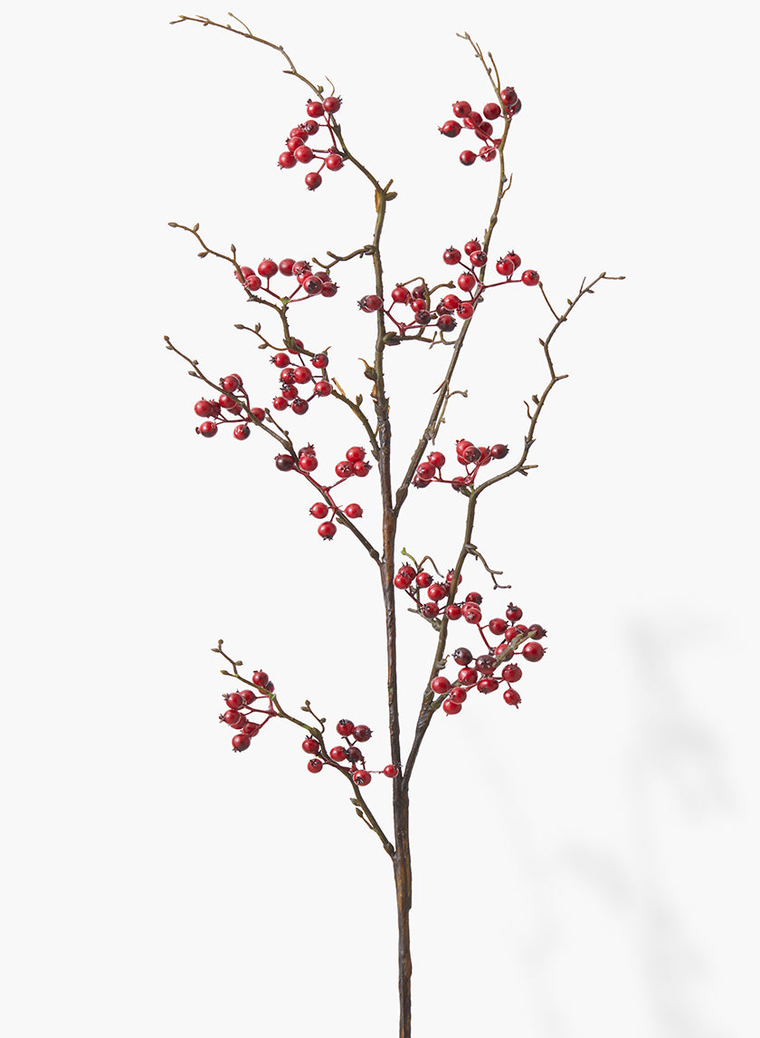45in Long Tall Red Berry Branch Decor Jamali-garden