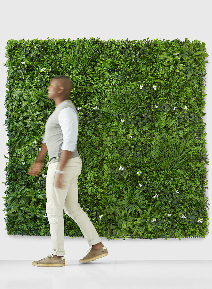 39in Square Mixed Greens Mat Decor Jamali-garden