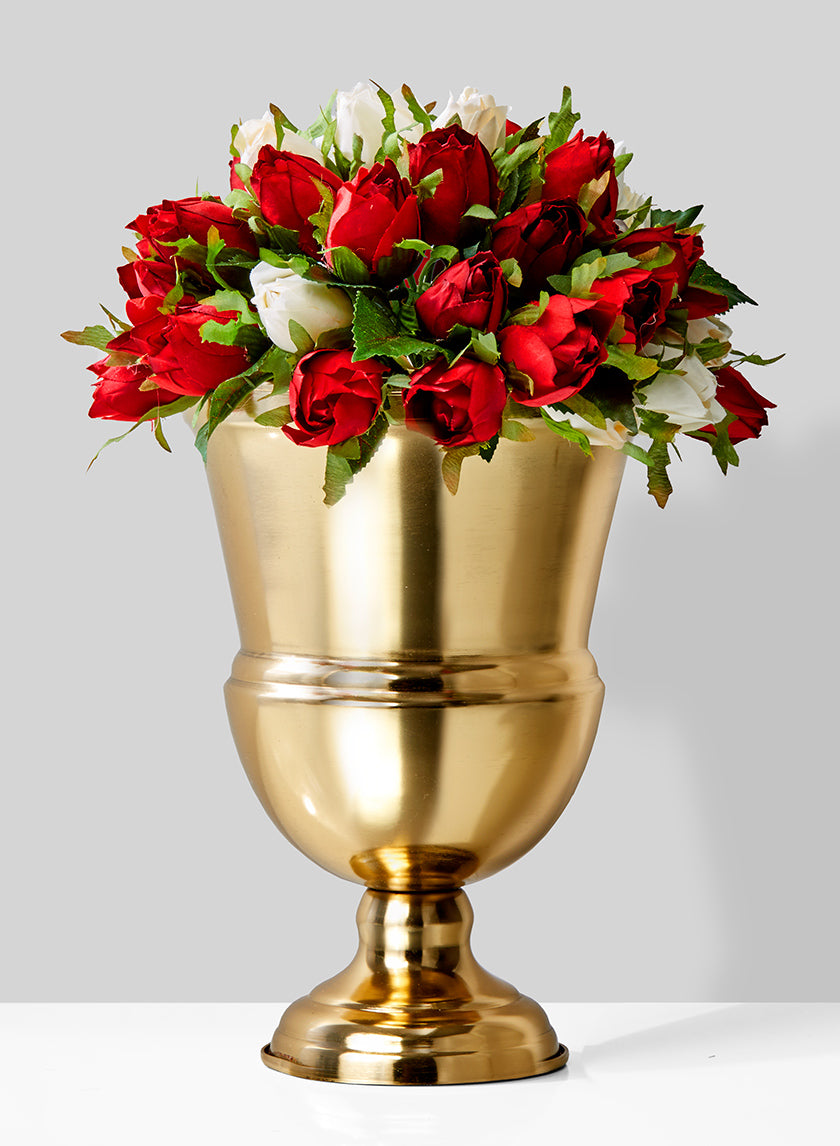 10.25in Tall Gold Urn Vase Decor Jamali-garden