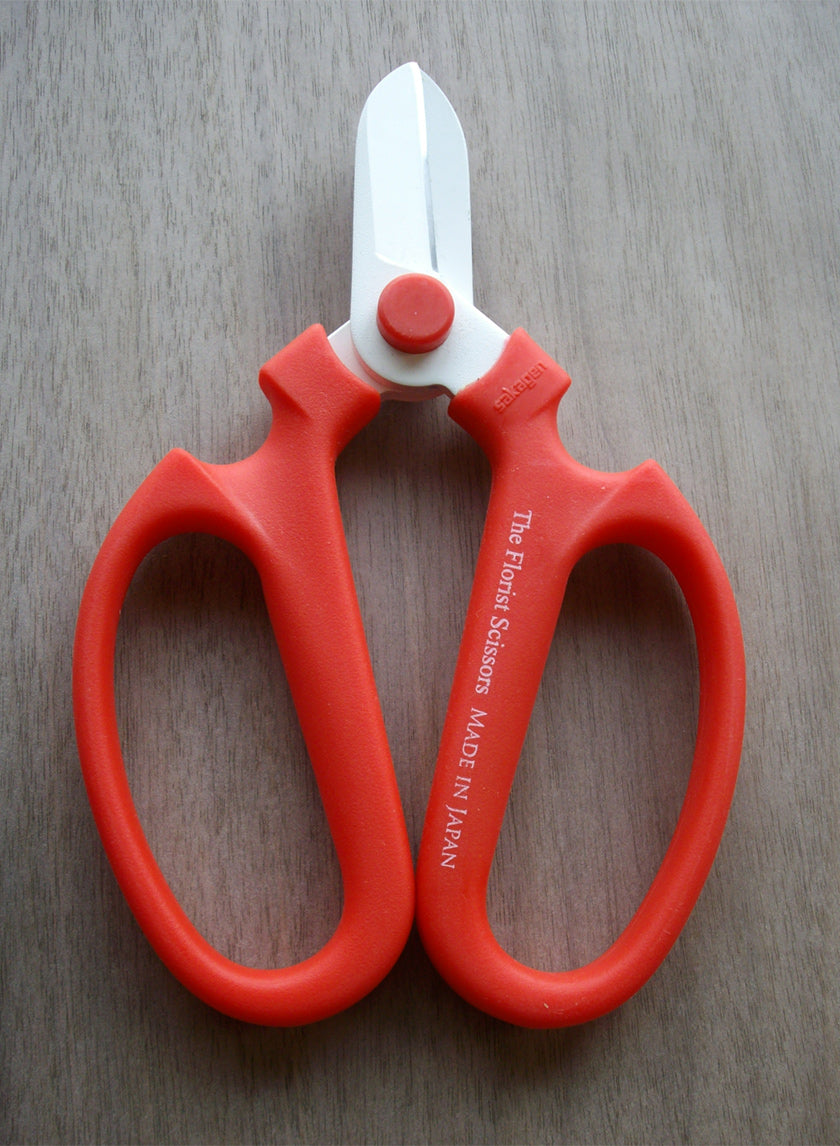 Red Sakagen The Florist Scissors, Right-Hand Decor Jamali-garden