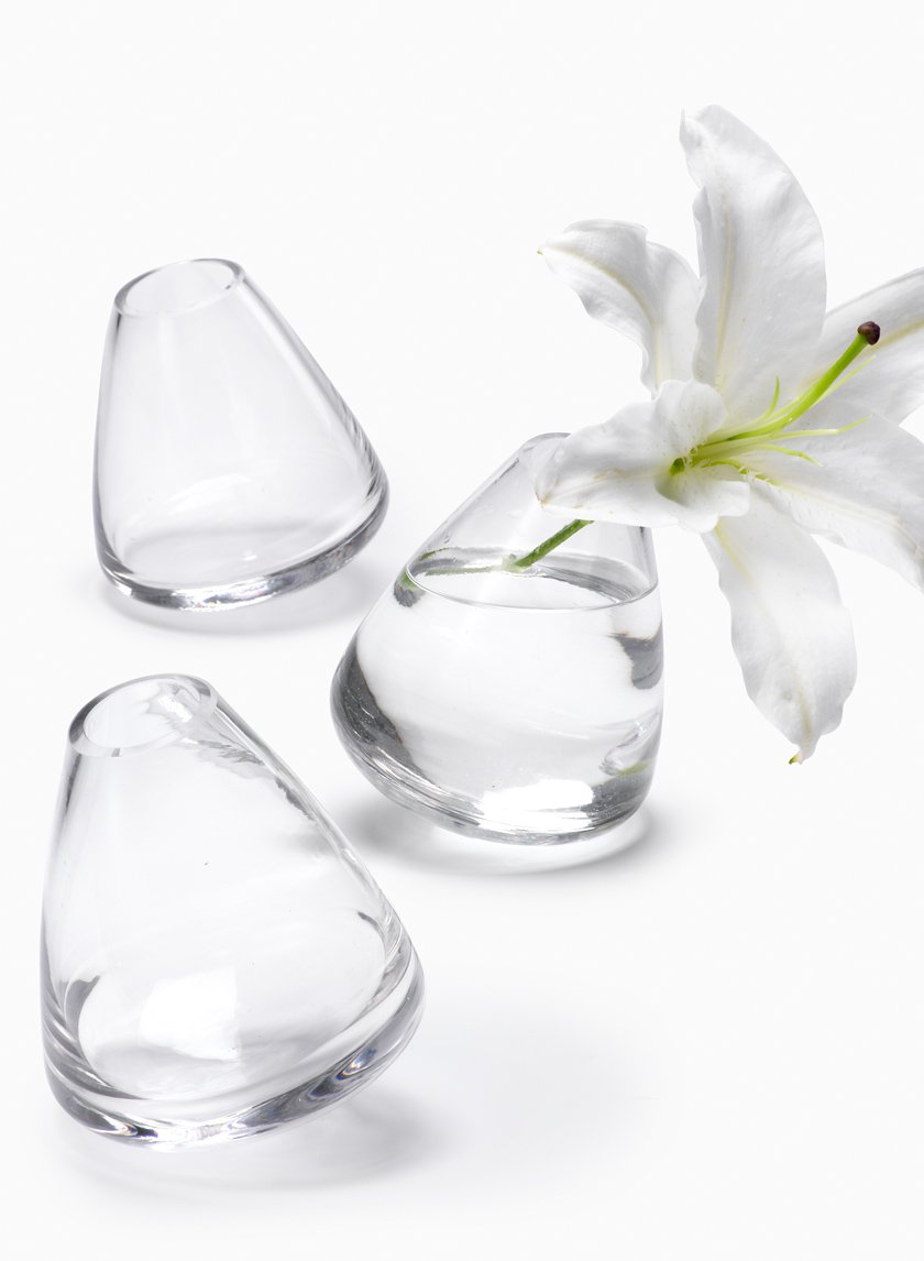 4in Tall Rolling Glass Bud Vase Decor Jamali-garden