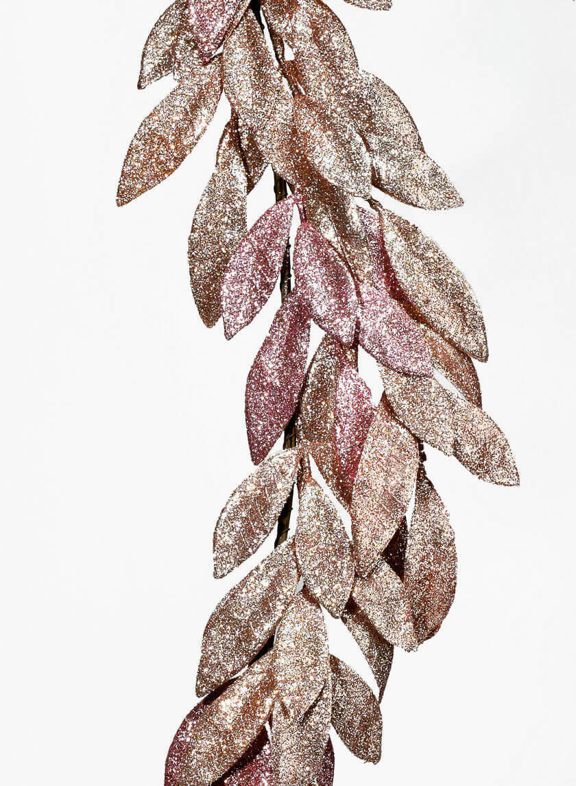 6ft Long Rose Gold Bay Leaf Garland Decor Jamali-garden