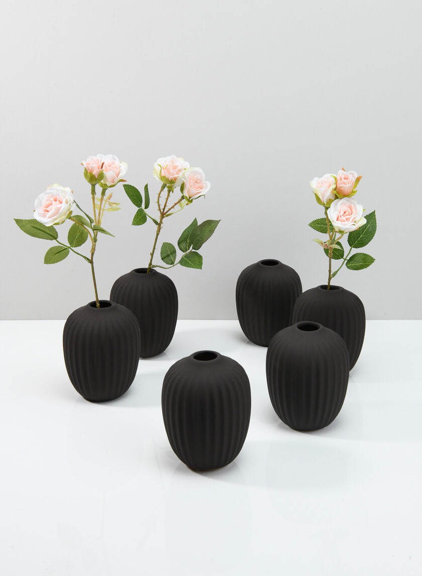 4.25in Tall Oslo Chocolate Deco Bud Vase Decor Jamali-garden