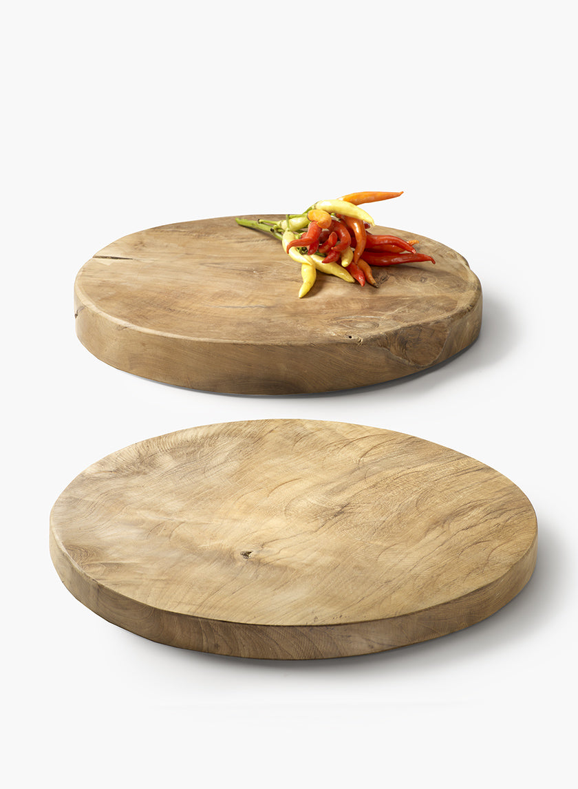 Round Teak Wood Boards Decor Jamali-garden