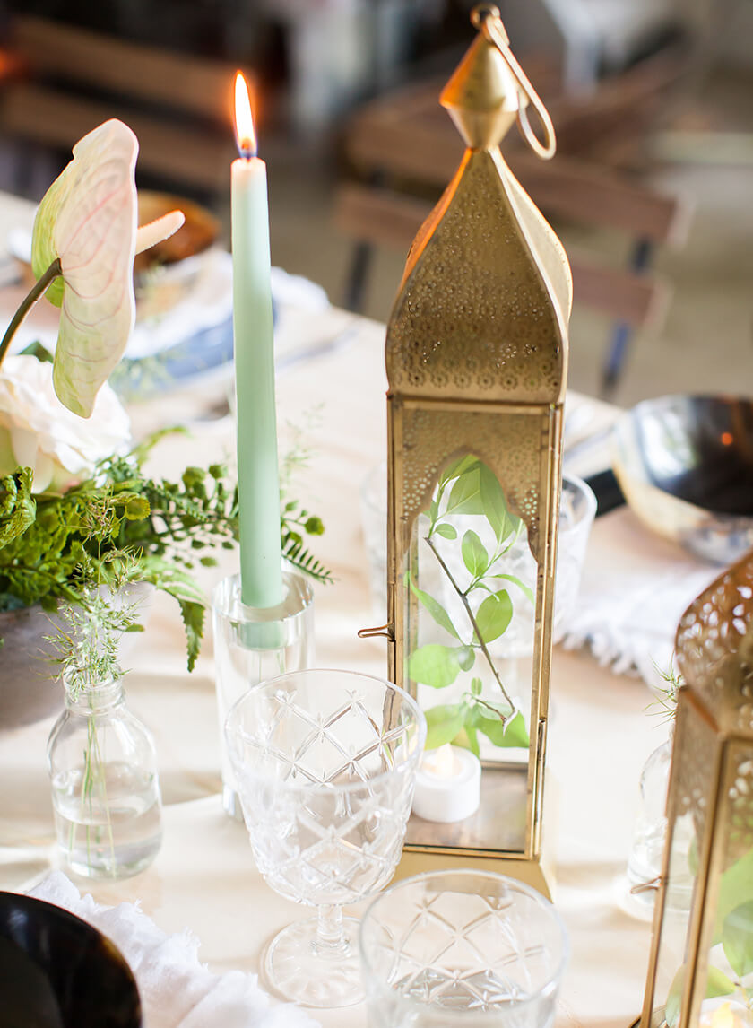 5in Tall Round Crystal Block Taper Candle Holder Decor Jamali-garden