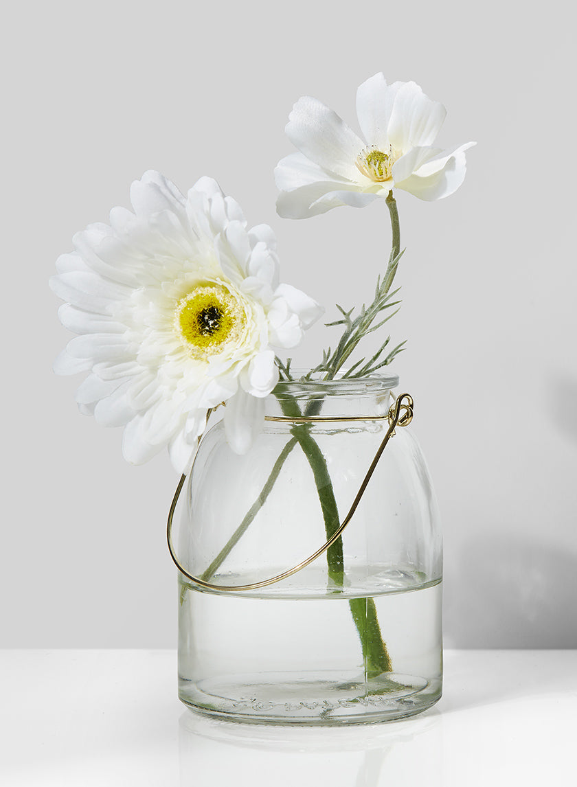 4.75in Tall Hanging Glass Jar Decor Jamali-garden