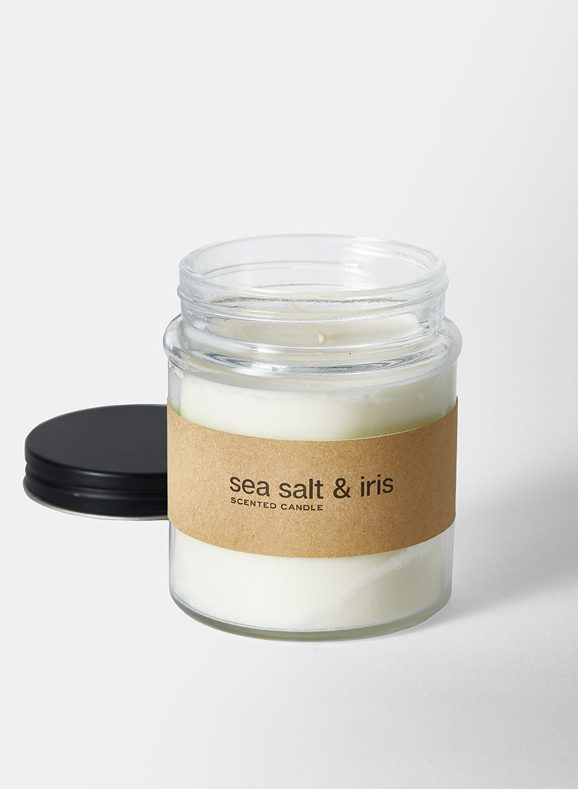 36 Hour Sea Salt &amp; Iris Scented Candle Decor Jamali-garden