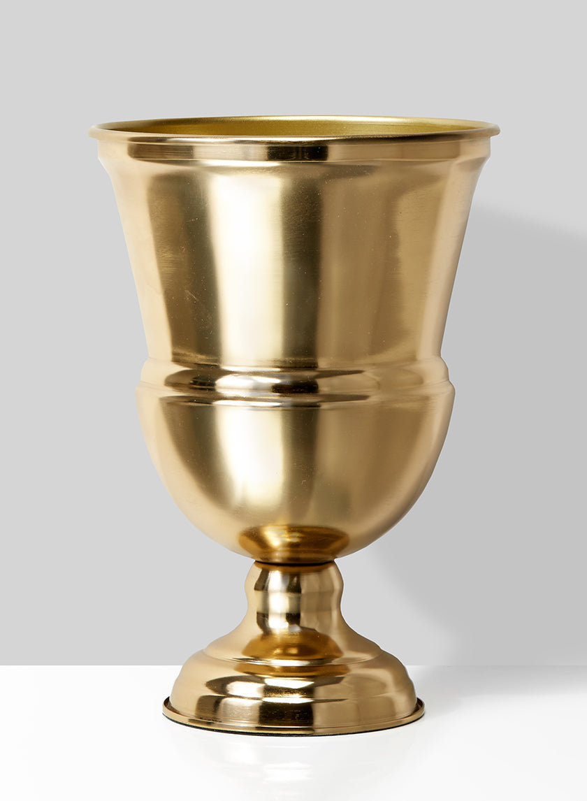 10.25in Tall Gold Urn Vase Decor Jamali-garden