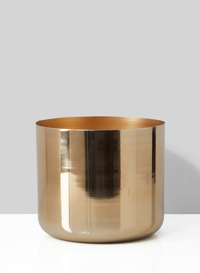 8in Tall Gold Planter Vase Decor Jamali-garden