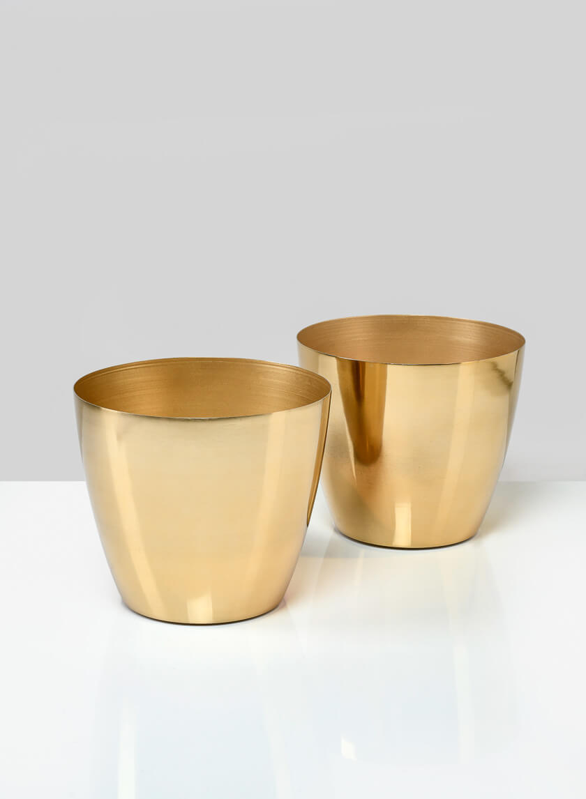 6.5in Wide Gold Elegance Cachepot Decor Jamali-garden