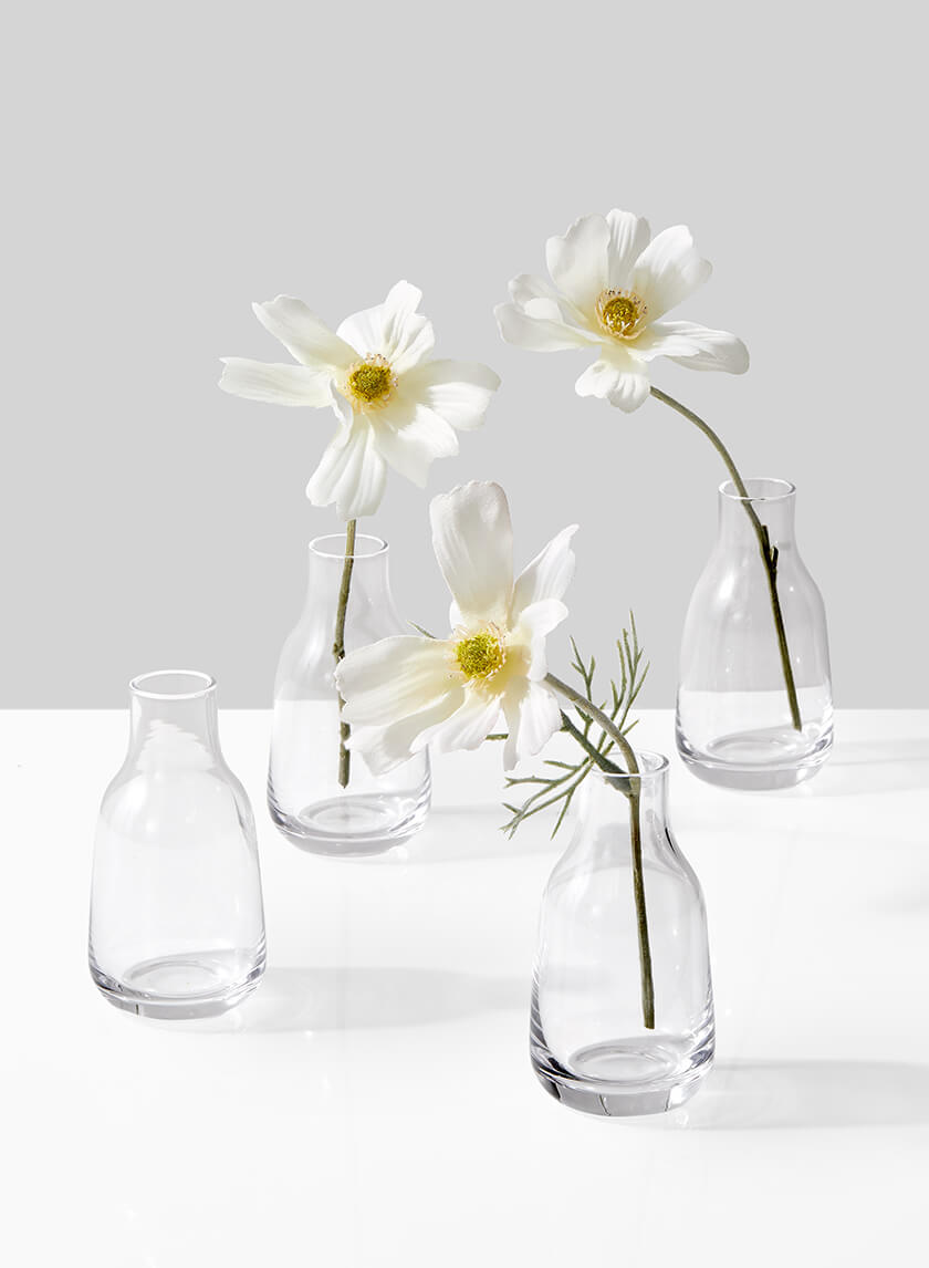 3.5in Tall Tiny Bottle Bud Glass Vase Decor Jamali-garden
