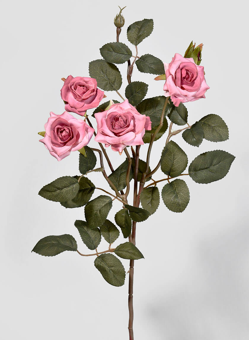 28in Long Pink France Rose Spray Decor Jamali-garden
