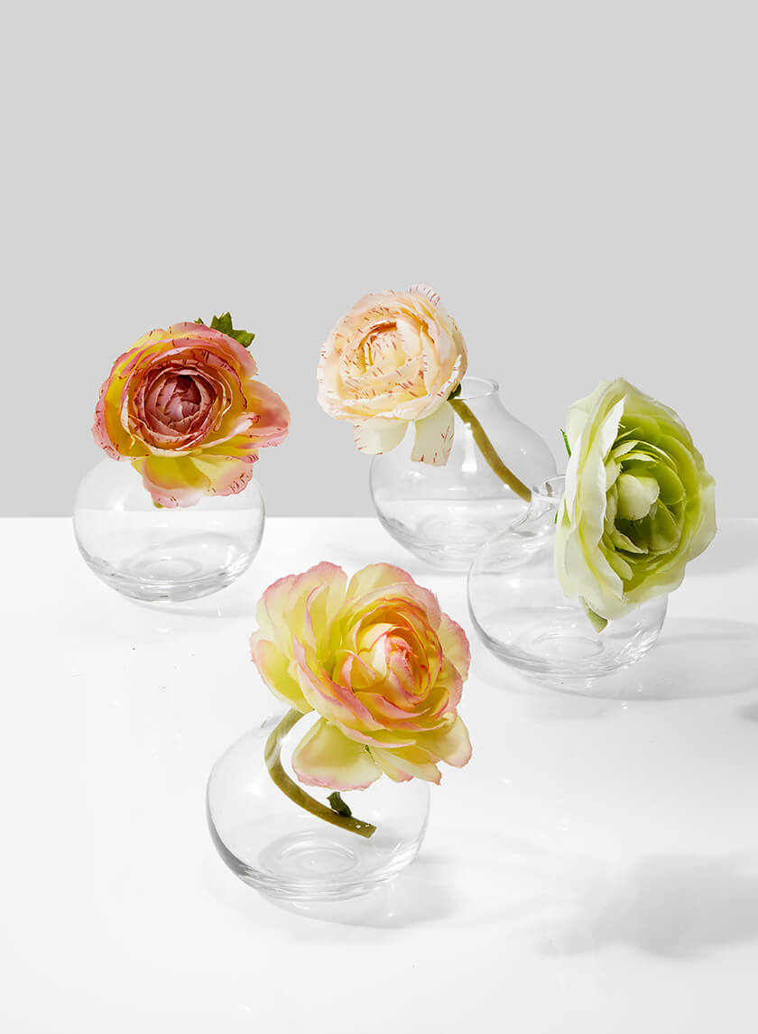 2.75in Tall Pomegranate Glass Bud Vase Decor Jamali-garden