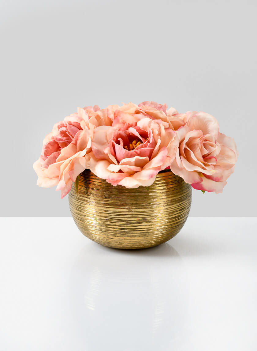 5in Wide Madras Etched Gold Bowl Decor Jamali-garden