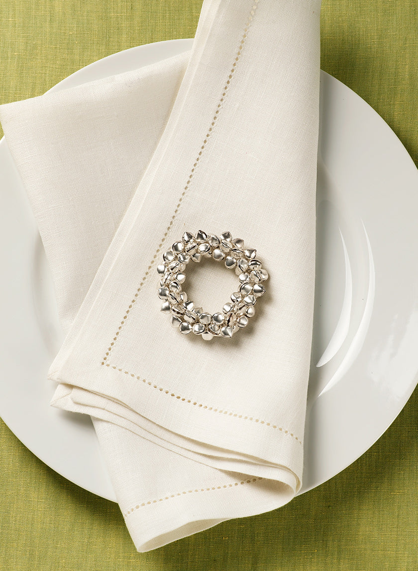 Silver Bells Napkin Ring Decor Jamali-garden