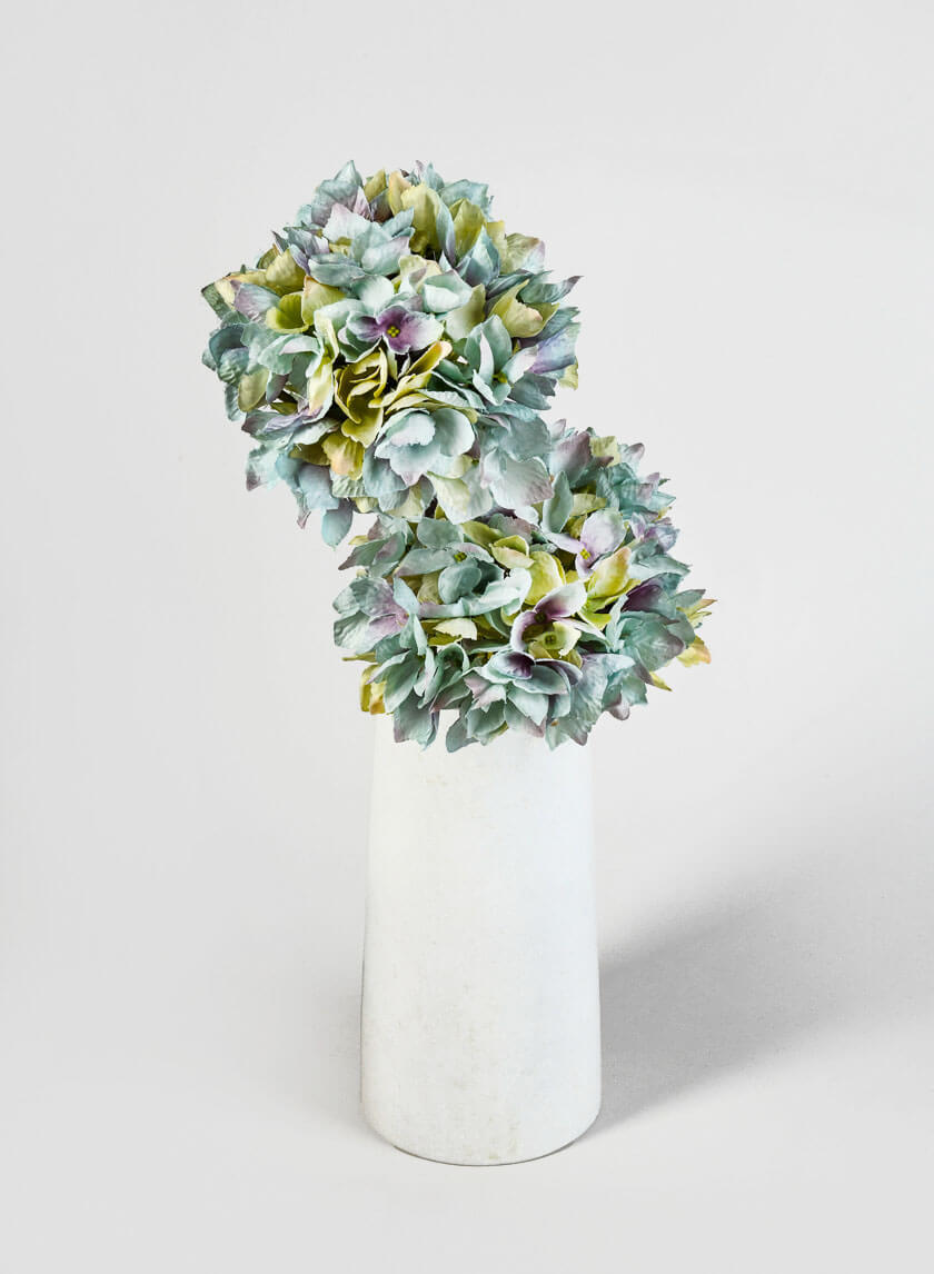 20in Long Blue &amp; Green Single Hydrangea Spray Decor Jamali-garden