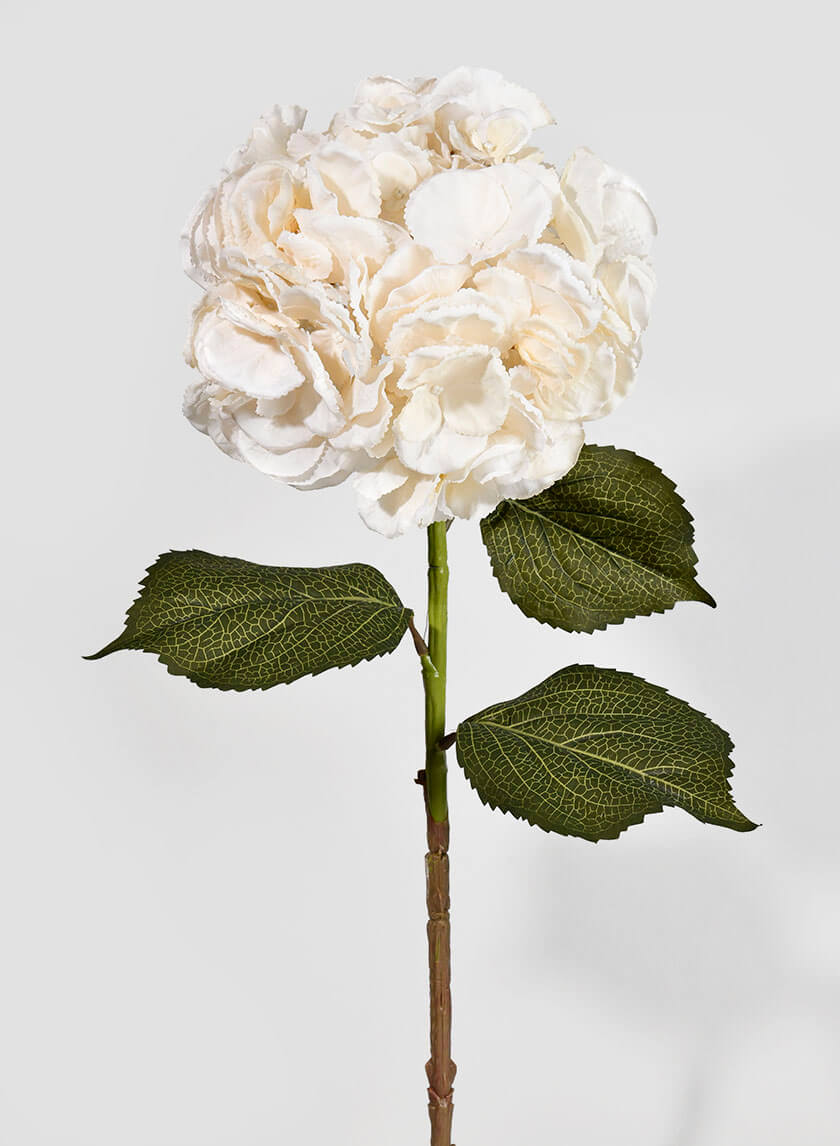 35in Long Single White Hydrangea Spray Decor Jamali-garden