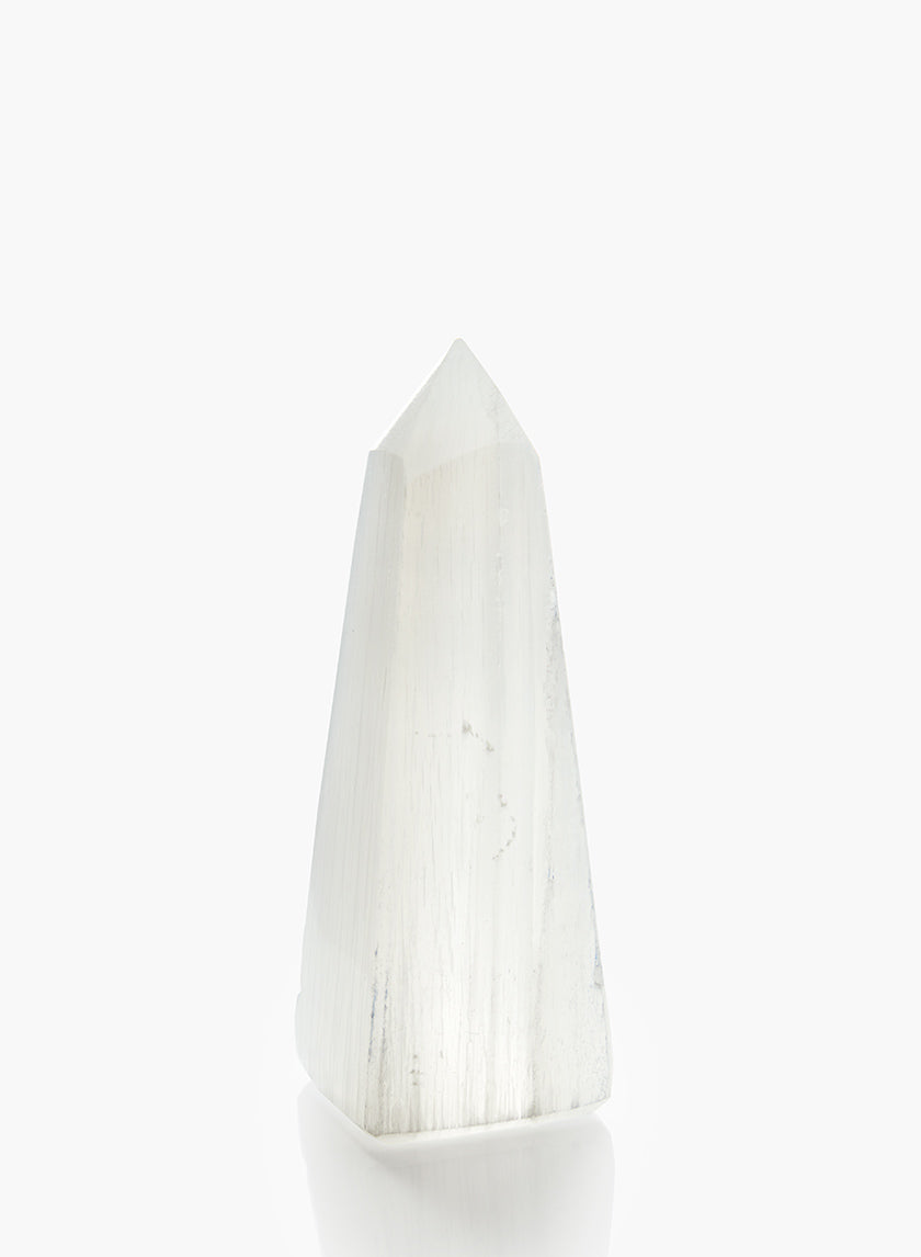4in Tall Selenite Obelisk Decor Jamali-garden