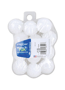 1 1/4in White Craft Foam Ball Decor Jamali-garden