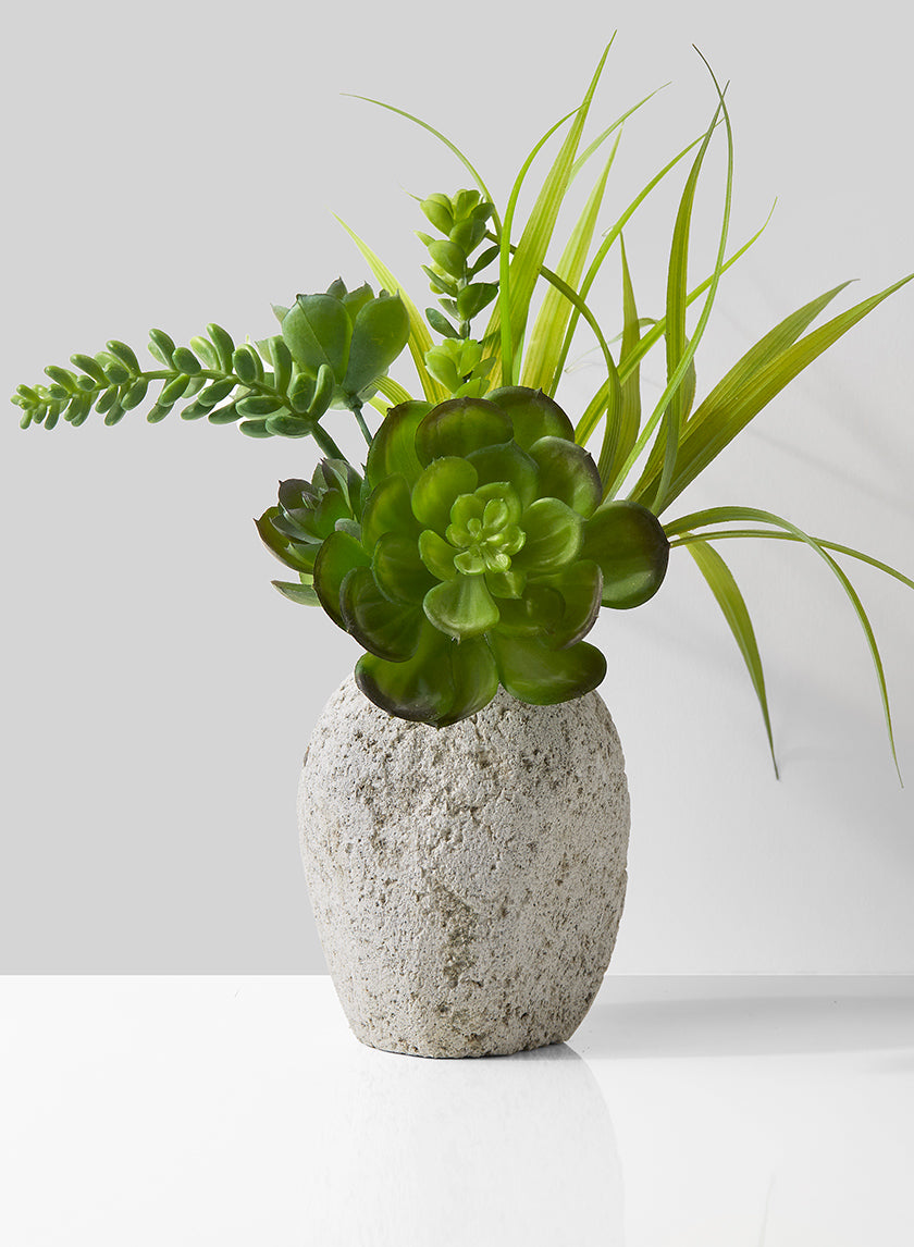 4.25in Tall Lava Rock Vase, Mini Decor Jamali-garden
