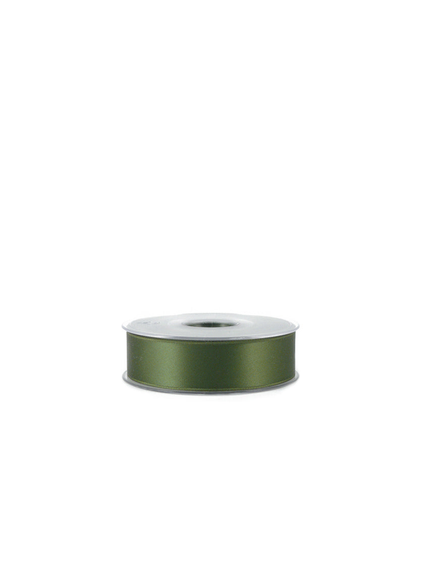 1in Dark Moss Swiss Satin Ribbon Decor Jamali-garden
