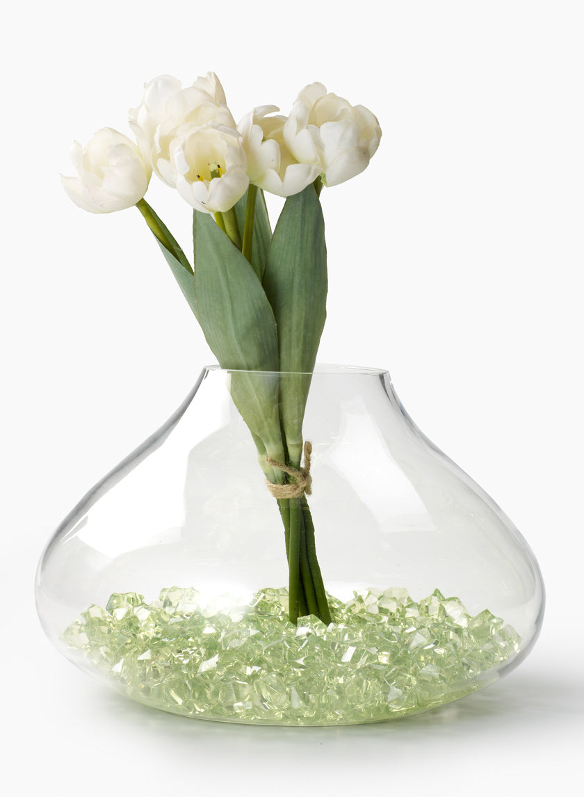 8in Tall Glass Planting Vase Decor Jamali-garden