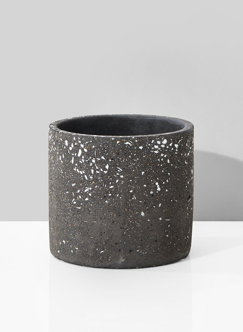 4in Tall Black Terrazzo Bowl Decor Jamali-garden