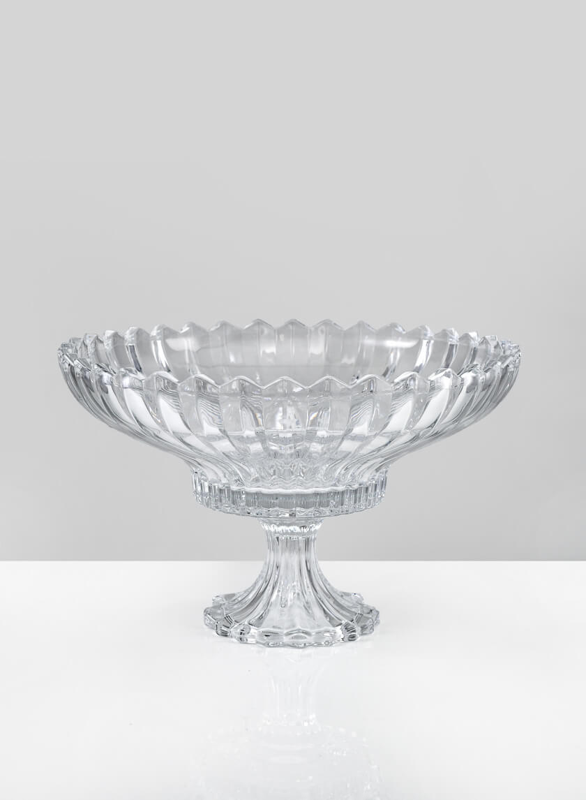12.5in Wide The Grand Dame Glass Compote Decor Jamali-garden